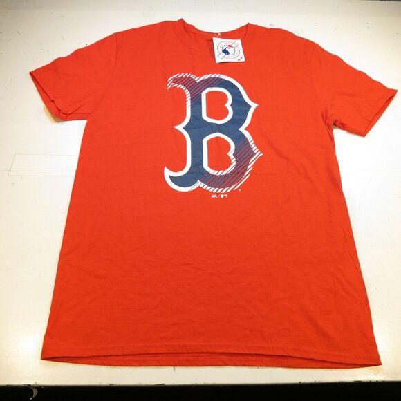 BOSTON RED SOX Mens L NEW NWT MAJESTIC MLB BASEBALL TEE T SHIRT Mens L Red - Picture 2 of 3